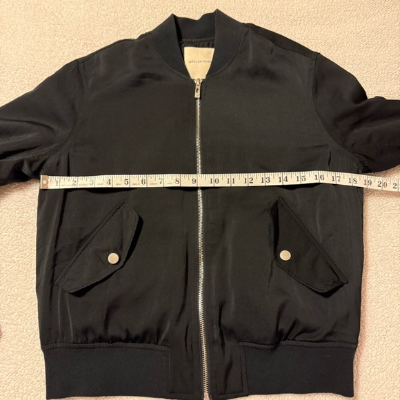 Avec Les Filles Black Bomber Jacket Classic Minimal Chic Coat - Picture 5 of 8